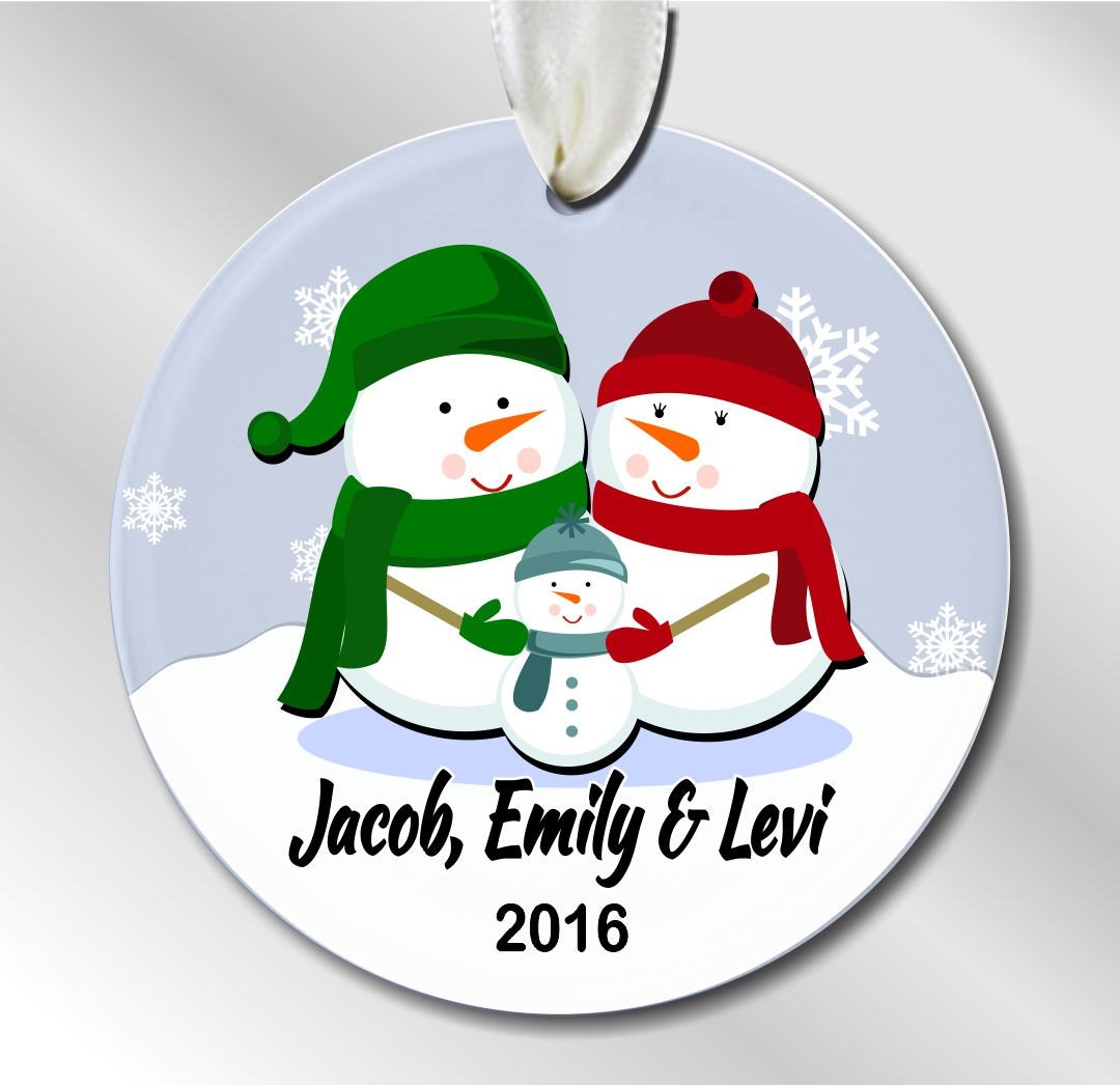 personalized family of 3 christmas ornament personalized personalized family of 3 christmas ornament personalized