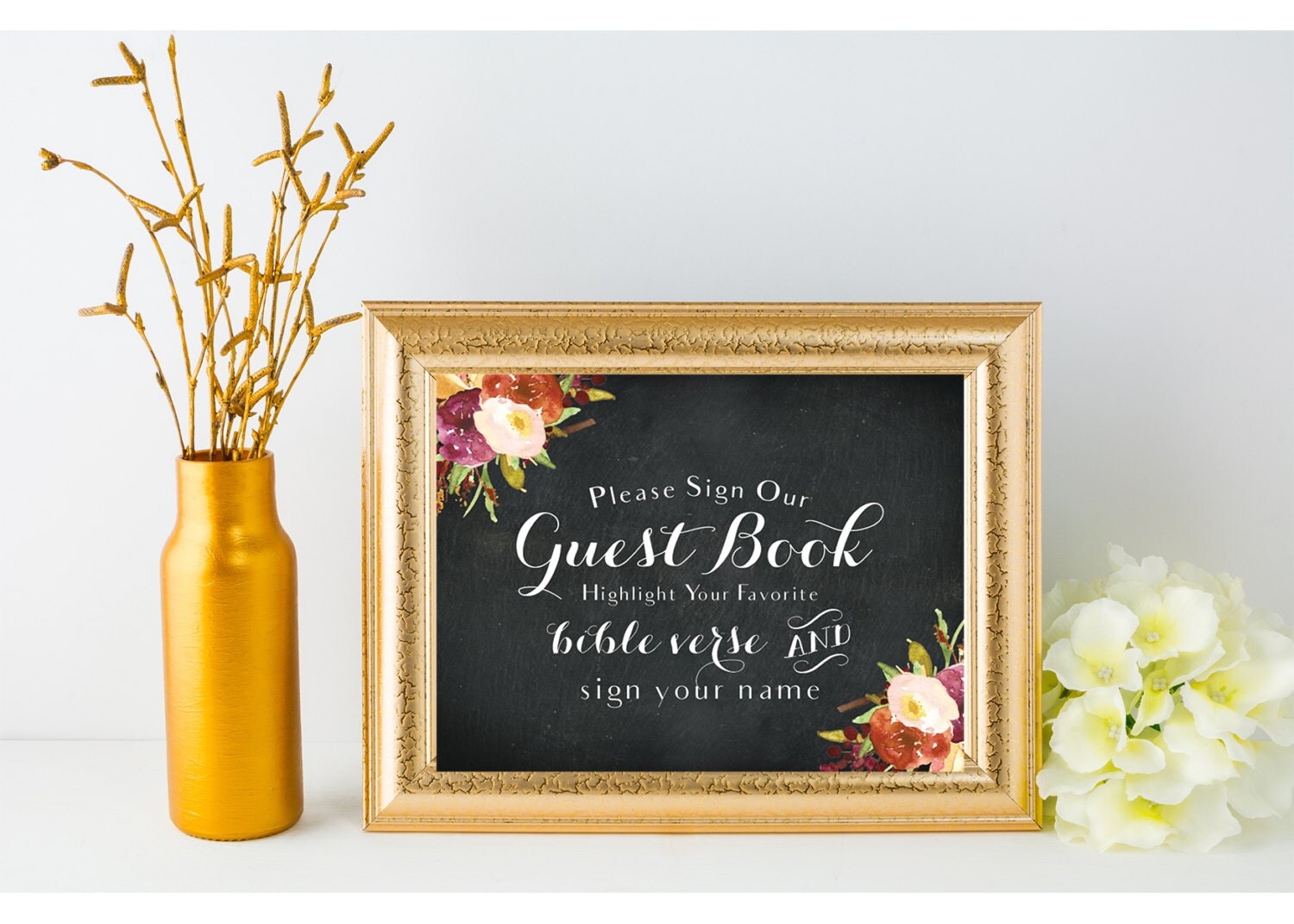 Wedding Scripture Guest Book Sign Bible Verse Sign Bible