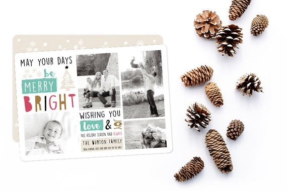 Custom Holiday Card Template (Digital Design file) \ printable