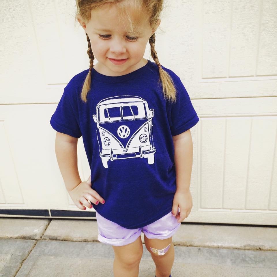 Cool Volkswagen toddler tshirt. american apparel kids shirt.
