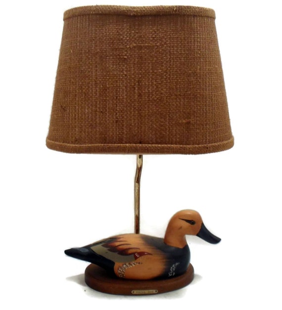 American Pintail Hen Duck Decoy table Lamp 1970s Vintage