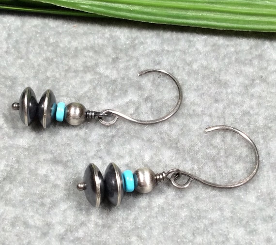 RESERVED FOR JEN Navajo 10mm Saucer Bench bead Earrings