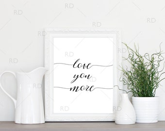 Love You More Wall Art love you more art | etsy Love You More Wall Art love you more art | etsy
