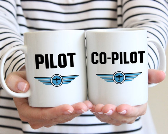 Pilot Coffee Mug Set Two Aviation Coffee Mugs T For