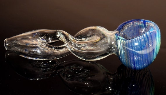 Twisted Helix Glass Smoking Pipe Split by VisceralAntagonisM