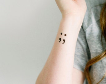 2 Sets of Semicolon Temporary Tattoos- SmashTat