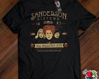 Sanderson Sisters Shirt | Hocus Pocus Shirt | Halloween Shirt | Thackery Binx | Spell Book | Witches | Mens Womens Unisex T Shirt
