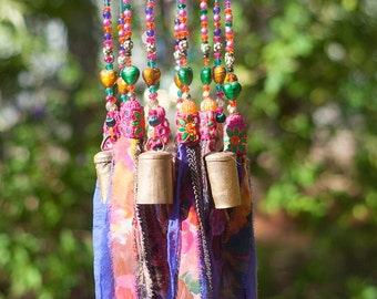 Wind chime-bohemian décor-bell wind chimes-indoor wind chimes-large wind chimes-wind bell-jewish decorations for the home or for your patio