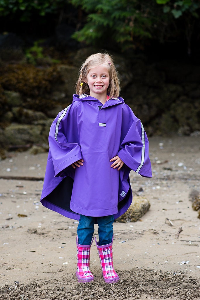 Light Purple Rain Poncho for Kids