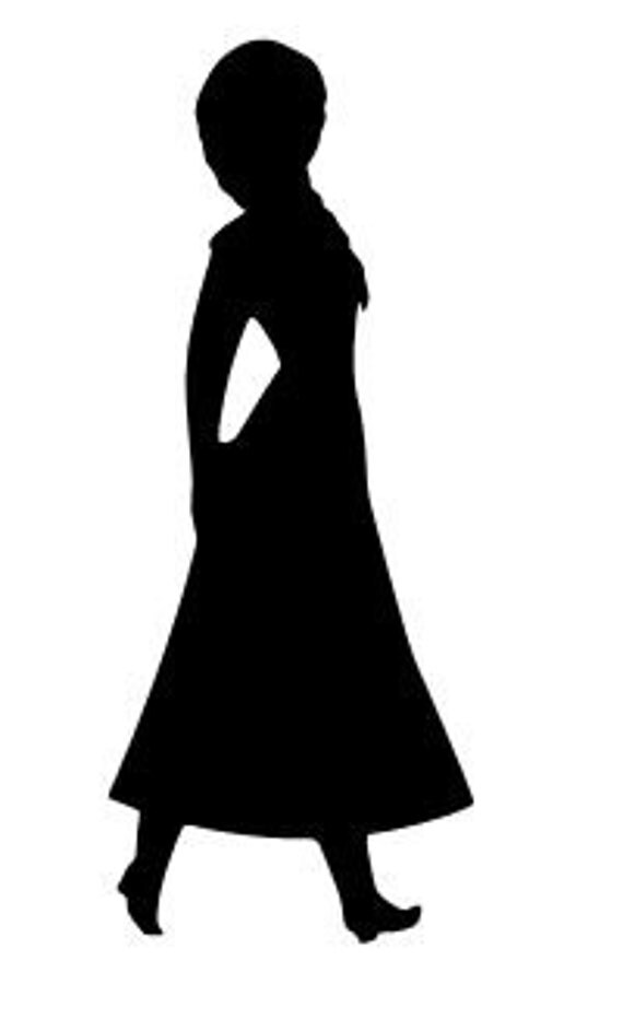 Disney Princess ANNA SILHOUETTE Vinyl Decal Sticker Car Window