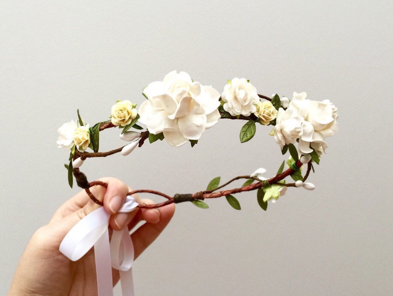 woodland delicate white flower crown wedding by abbeysblooms woodland delicate white flower crown wedding by abbeysblooms