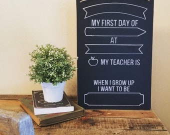 12” x 18” Reusable Chalkboard // 1st Day of School