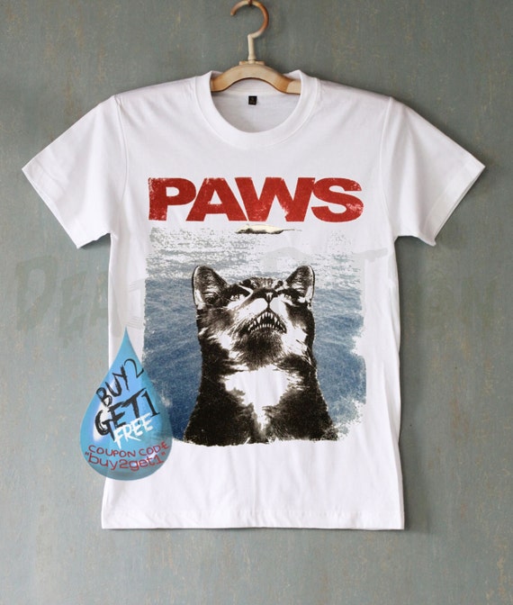 Cat Shirt Cat Paws T Shirt T-Shirt TShirt Tee Shirt Unisex - Size XS S ...