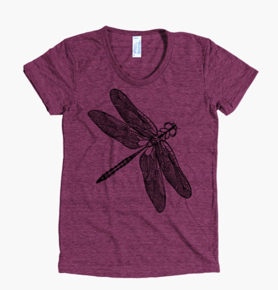 Dragonfly Tshirt Dragonfly T Shirt Womens T by BloomBloomWear