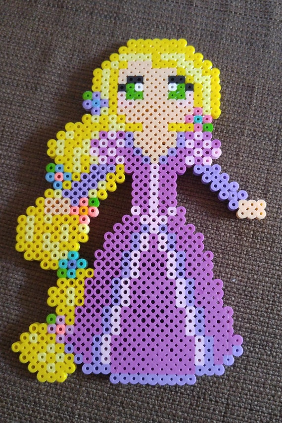 Items similar to Rapunzel from Disney's Tangled Perler Bead on Etsy