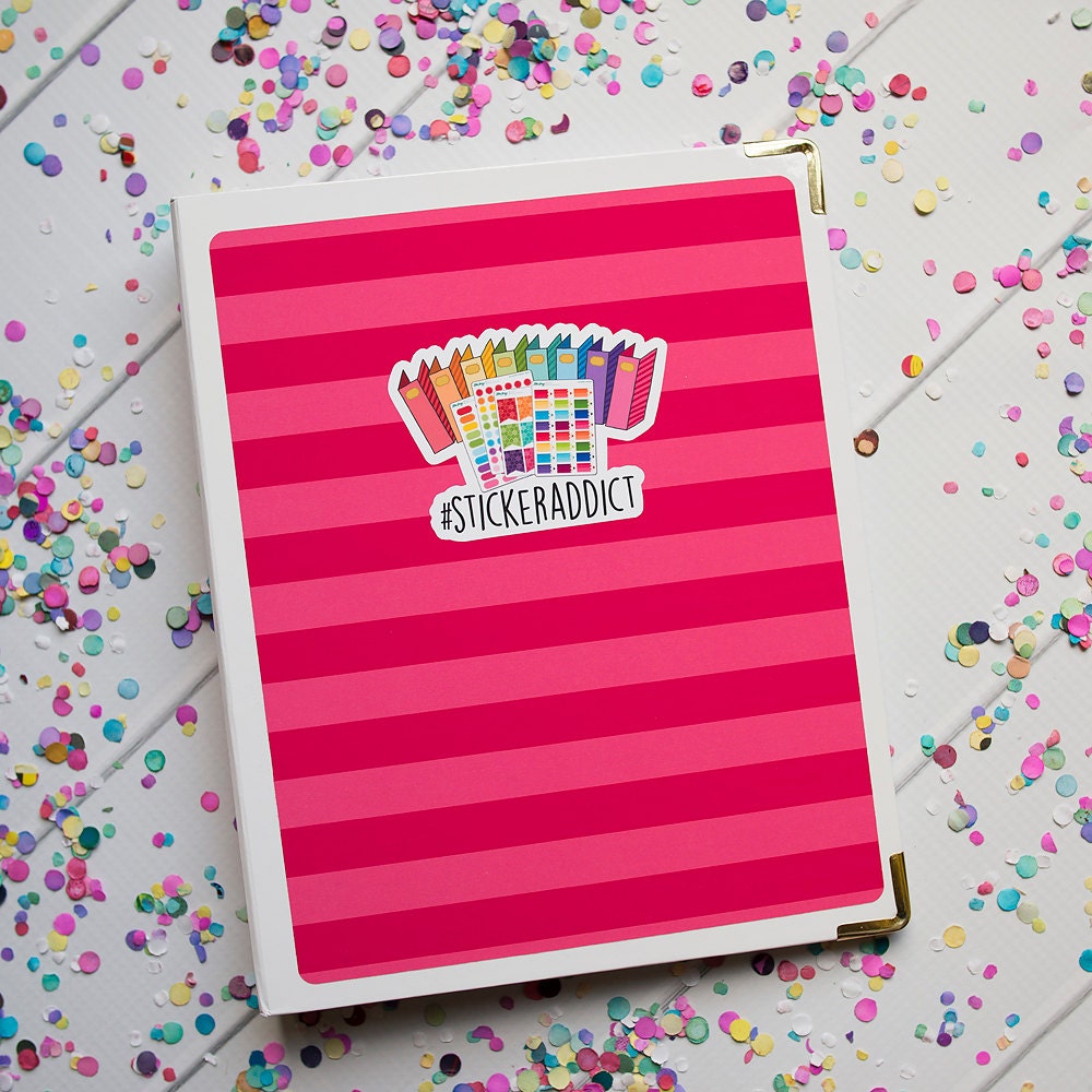Binder Cover Sticker Set StickerAddict Pink TwoTone