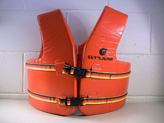 Orange Vintage Life Jacket Vintage Life by EclectiquesBoutique
