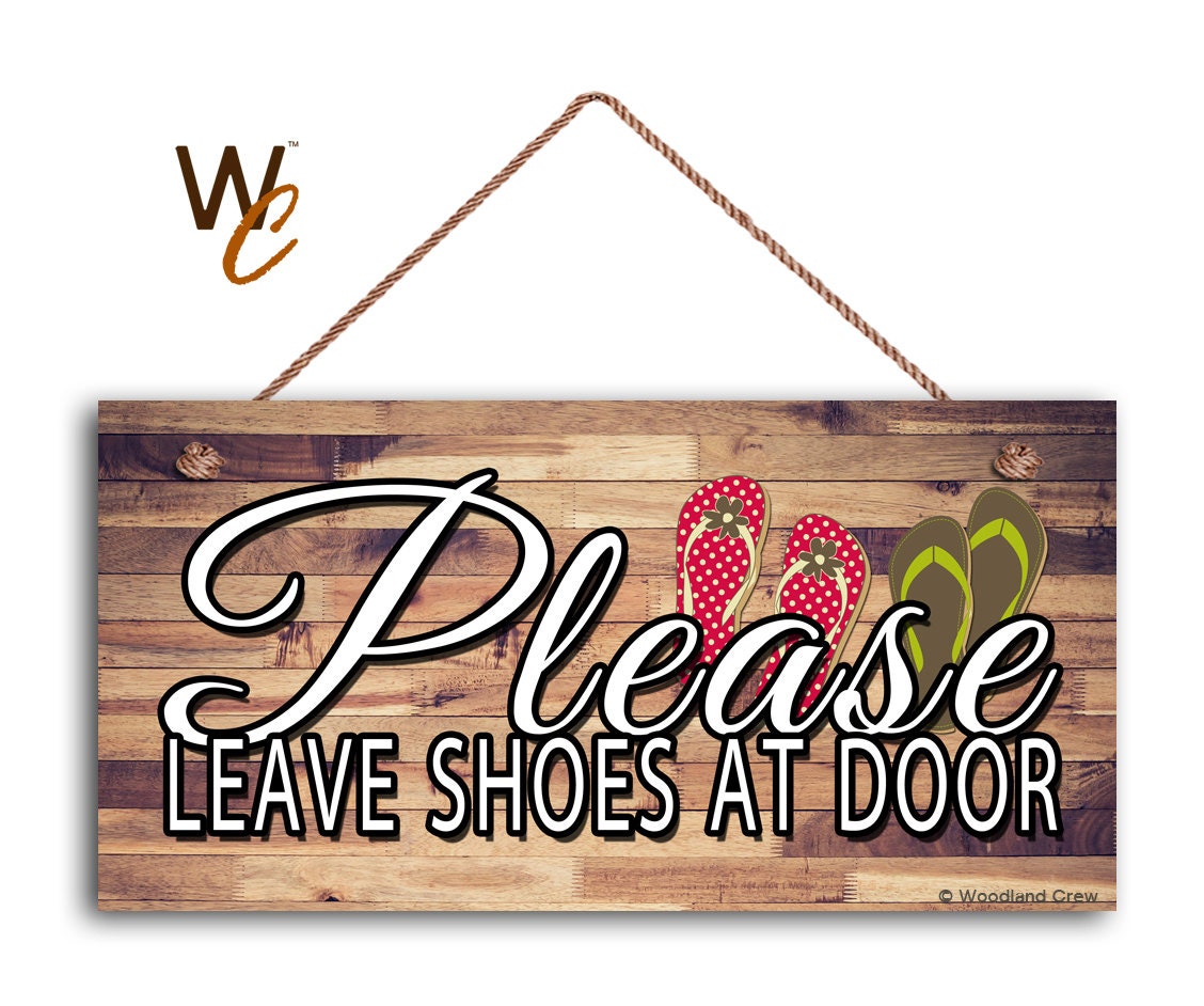 ON SALE Please Leave Shoes At Door Sign Beach Flip Flops