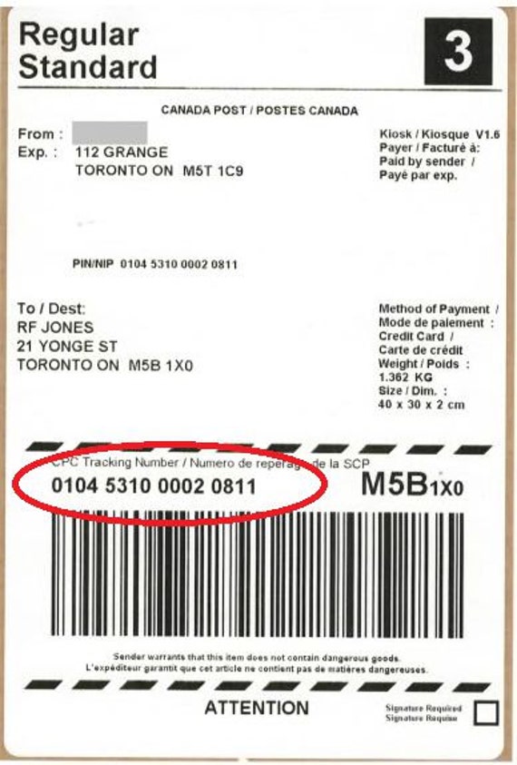 Tracking number. Canada Post tracking. Canada Post parcel. 