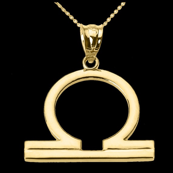 Gold Libra Necklace Libra Pendant Libra jewelry Zodiac Sign