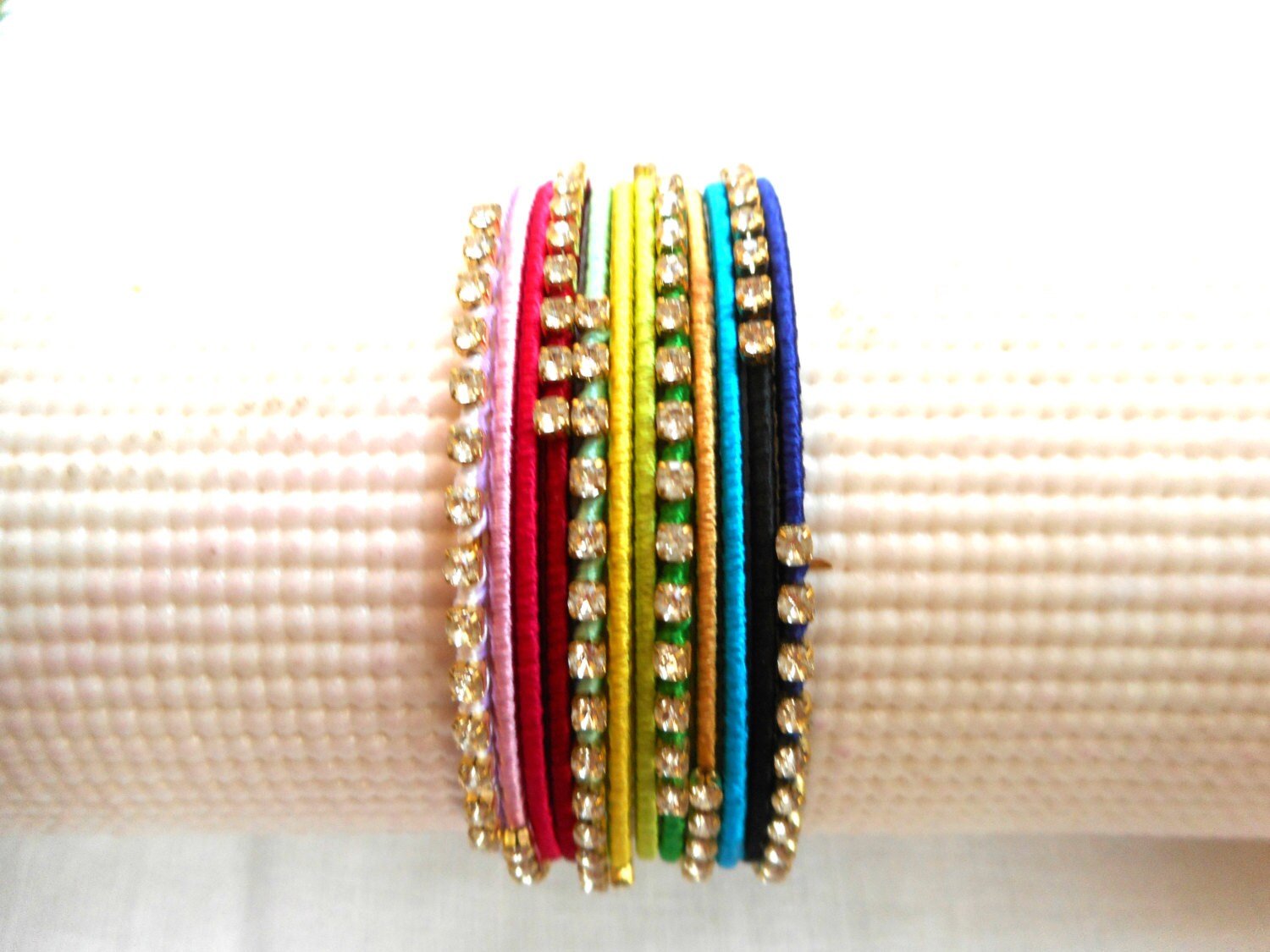 Indian Bangle Bracelet Multicolor Bangles by IndiaTradition