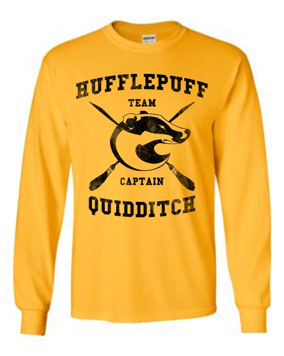 Harry Potter Long Sleeve T-Shirt Hufflepuff Quidditch TShirt