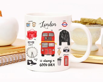 Coffee Mug London Essentials Coffee Cup - London England - London Fashion - London Mug