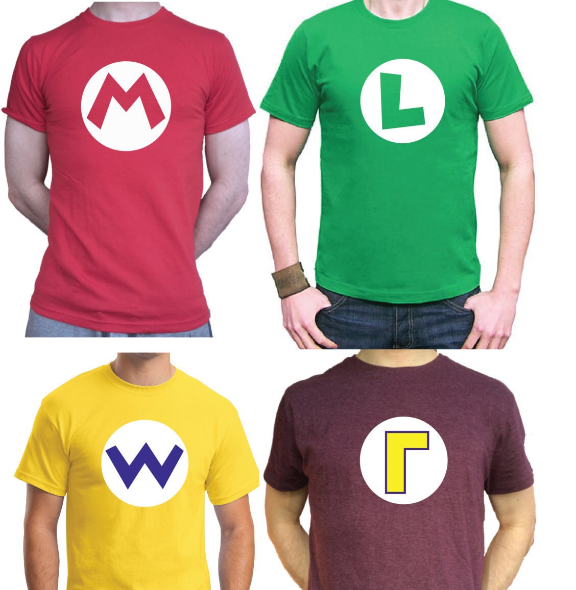 Male / Female / Childs Sizes MARIO Bros TShirt Mario / Luigi