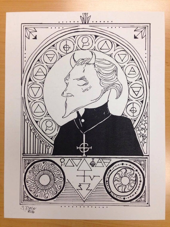 Coloring Page for the band Ghost Nameless Ghoul