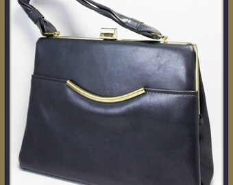 Vintage Kelly Handbag,Vintage Grey Handbag,Vintage Purse,Vintage Purse,Vintage Faux Leather Pocketbook,Vintage Pocketbook,Grey Leather Purse