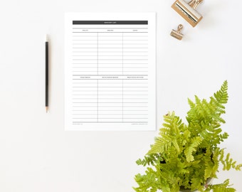 Items similar to Grocery List Printable with Categories, Shopping ...