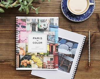 2017 Planner, Paris Calendar, Paris Photography 2017 Calendar Planner, Desk Calendar, College Student Gift for Her Stocking Stuffer