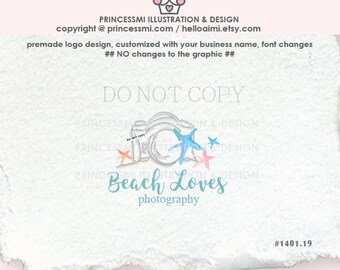 1401-19 sea star logo, starfish logo, photography logo, Premade Logo Design, custom logo design / camera logo business logo