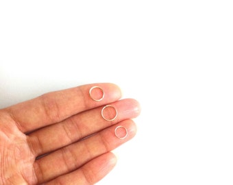 Set of 3 Nose Rings, 20g Nose Rings, 22g Nose Hoops, 24g Nose Rings, Thin Nose Ring Hoops, Cartilage Hoops, Helix Hoops, Nose Hoop Set