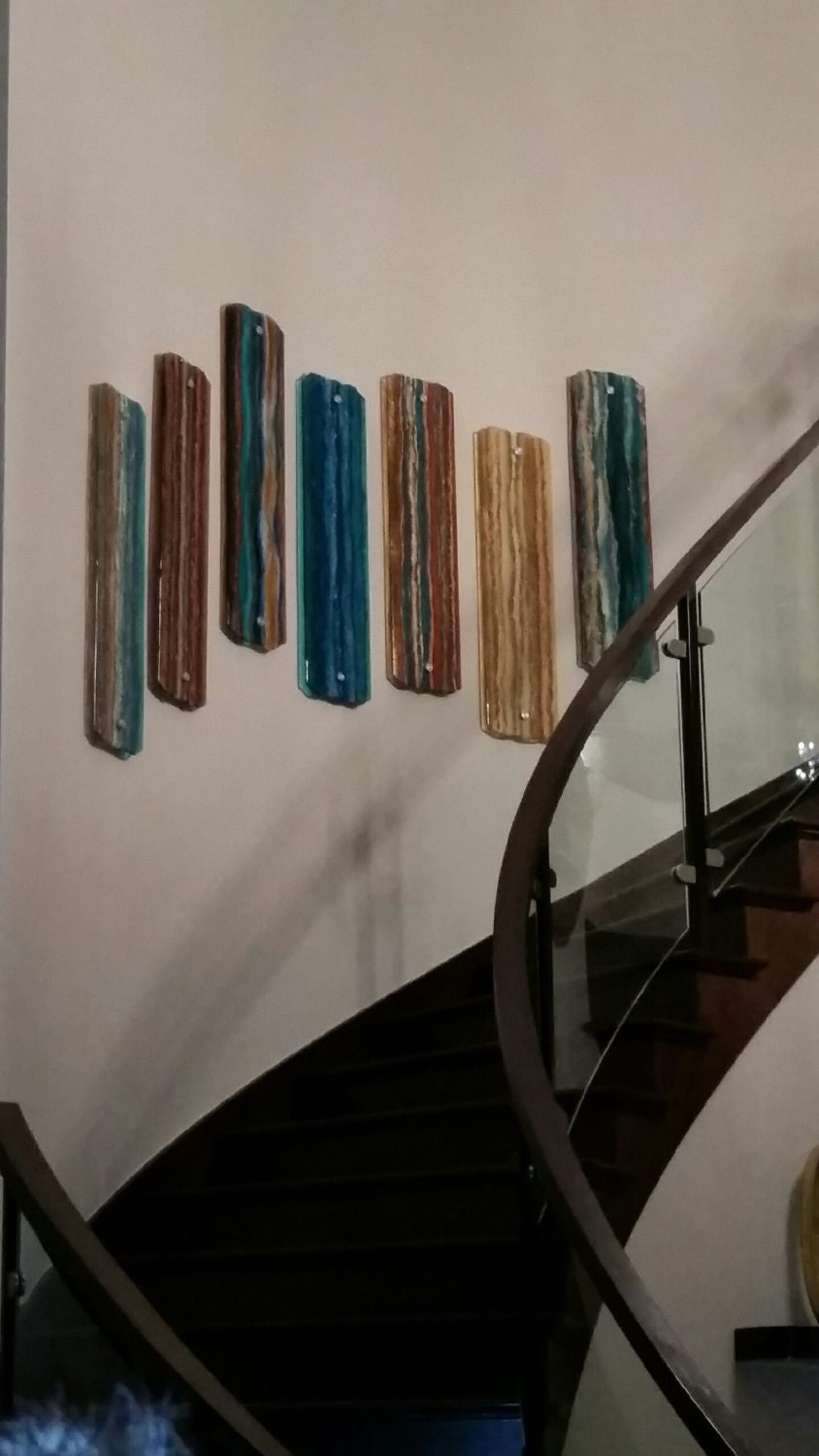 Custom Fused Glass Wall Panels 36x 10