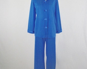 1960s Blue Nylon Pajamas by Henson Kickernick Size 34