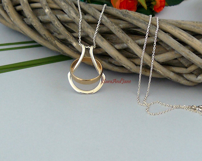 Silver Gold  Ring  Holder  Necklace  Wedding  Ring  Holder  Wife