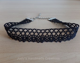 Black Lace Choker, Black Choker Necklace,Thick Black Choker, Lace Choker,Simple Black Ribbon Choker, Chokers For Women, Popular Necklace