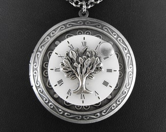 Tree of Time Locket Necklace - Deluxe Tree of Time and Life by COGnitive Creations