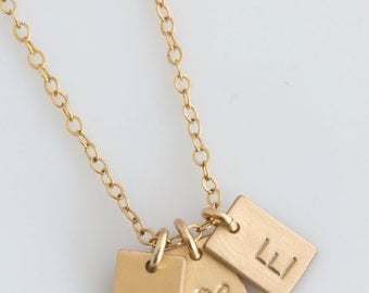 Mini Bar Initial Necklace, Simple Initial Necklace, Gold Tag Necklace, 14k Gold Fill, Sterling Silver,Gift for Girlfriend,Gift for Wife,N233