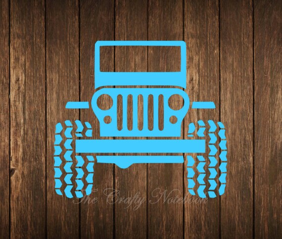 Jeep Front Decal Vinyl Sticker Vehicle Yeti Tumbler