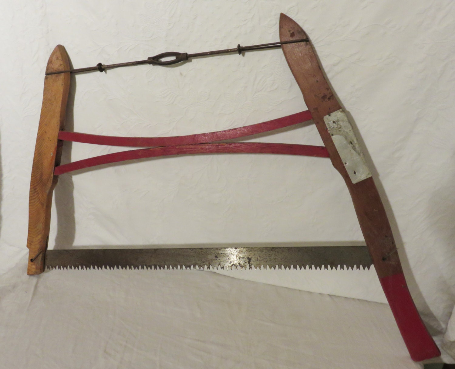 Wooden Buck Cross Cut Saw Vintage Tree Saw by GinnysGirlsTreasures