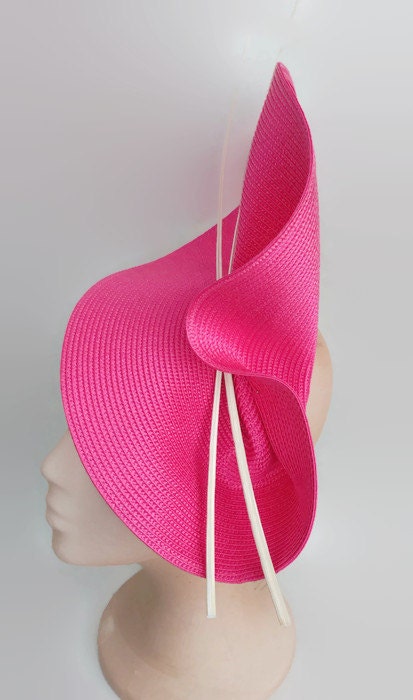 fuschia pink wedding hats