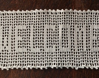 Welcome Filet Crochet Doily