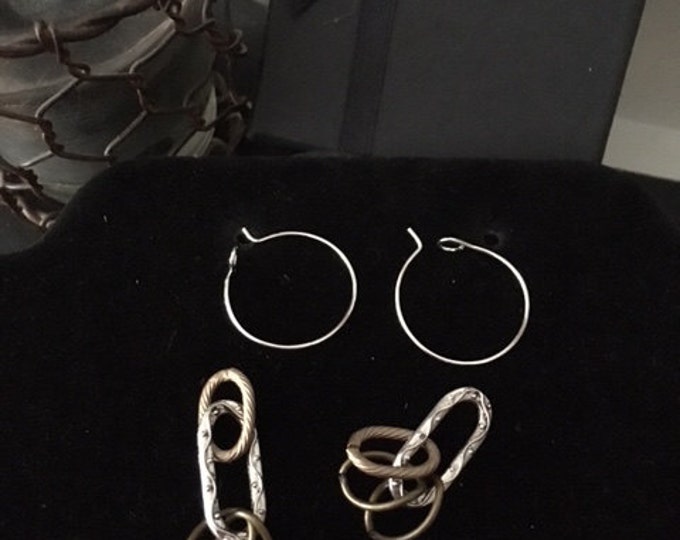 Interchangeable Silver Hoop Earrings