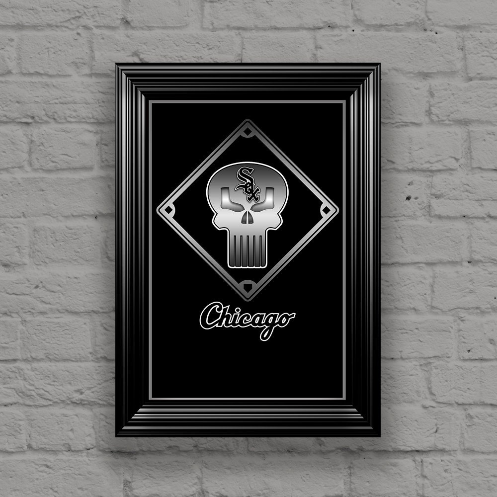 Chicago White Sox Art White Sox Poster Chicago White by McQDesign