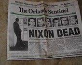 NEWSPAPER 4/23/1994:  NIXON DEAD Headlines