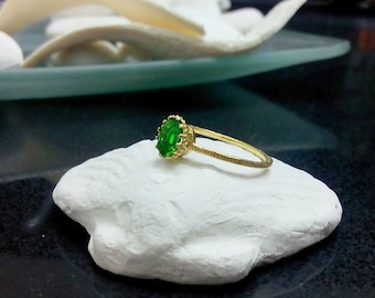 SALE! Emerald Ring, May Birthstone Ring,Gemstones Ring,Stack Stacking Ring,Gold Ring, Green Ring, Dainty Ring, Tiny Ring