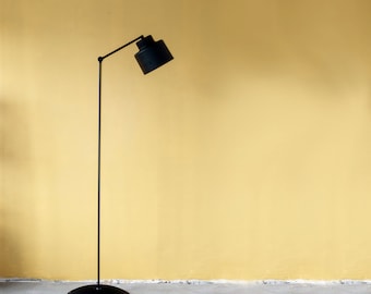Modern Floor Lamp, Aluminium Black Lamp, Minimal Lamp, Lamp with movable arm, Bedroom Lamp, Scandinavian Lamp, Lampion, Handmade Lamp