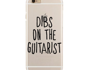 Dibs On The Guitarist - Professional Fangirl - Slim & Transparent case for iPhone - by HeartOnMyFingers - SLIMCASE-060